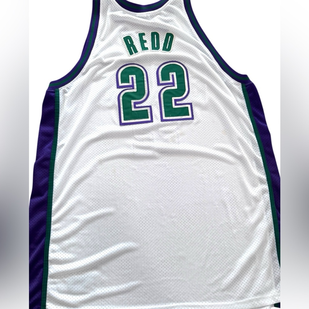 Reebok White and Purple Sports Jersey
